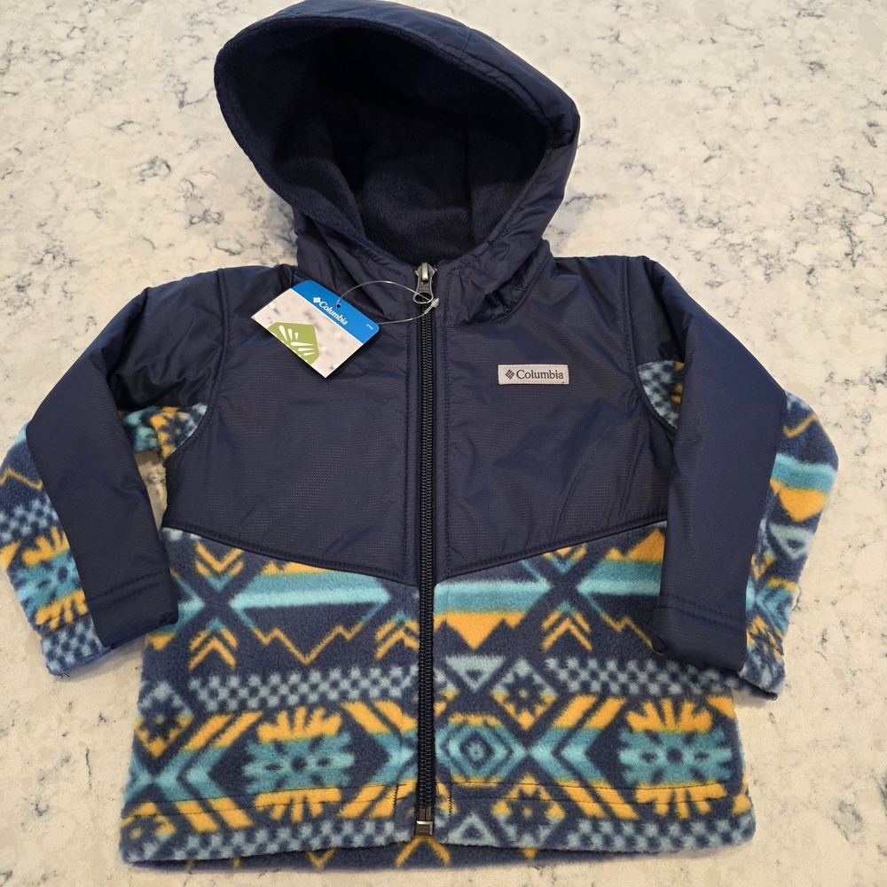 Columbia Baby Steens Mt Overlay Hoodie Jacket Size 12-18 Months NWT!